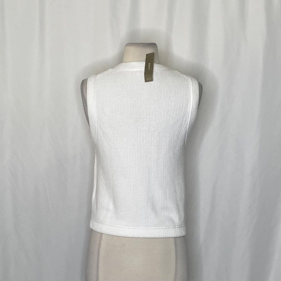 NWT!! J. CREW Cropped Button-Up Sweater Shell Solid White Nautical Knit Small - Picture 8 of 12
